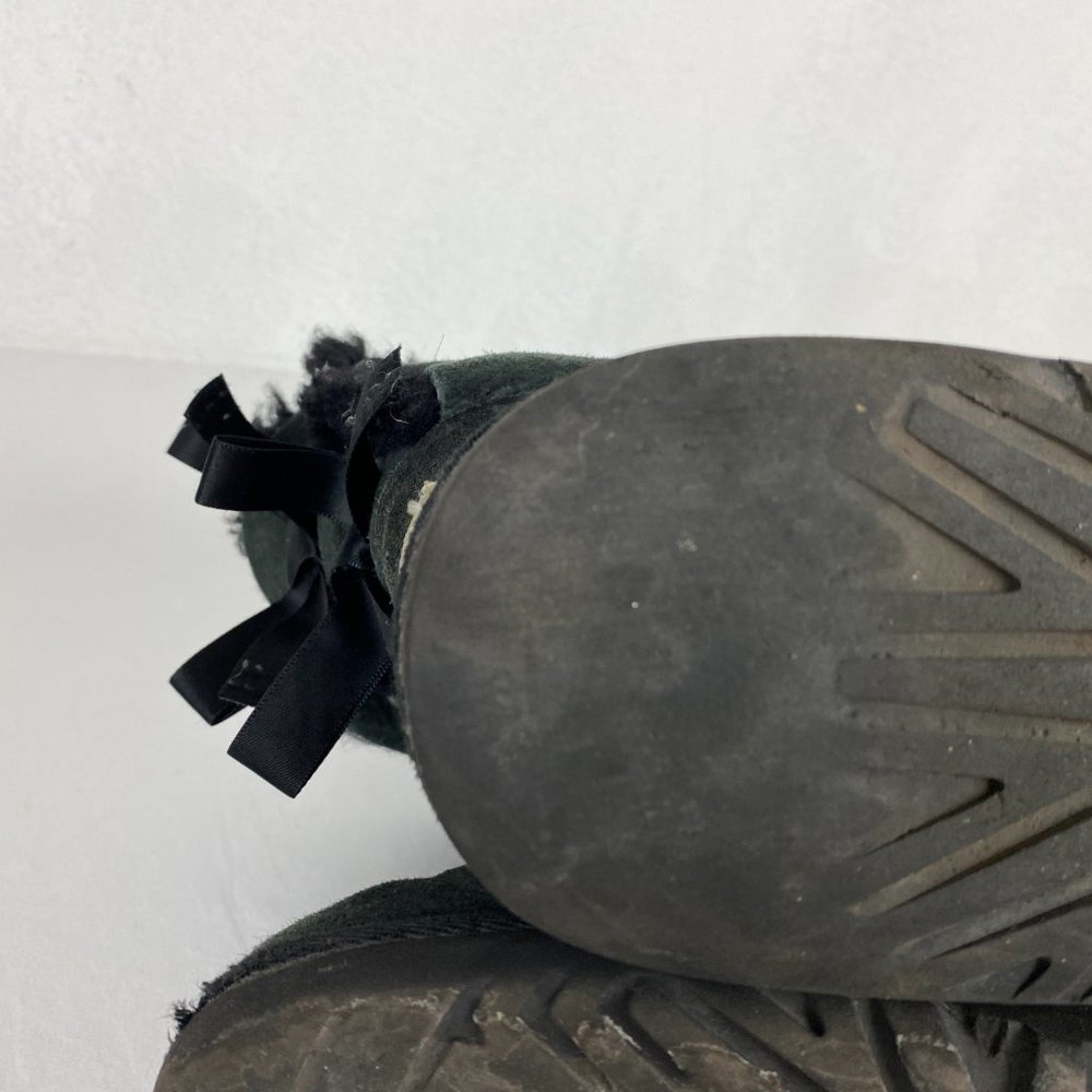 UGG Bailey II Black Bow Short Boot Slippers - Picture 9 of 11